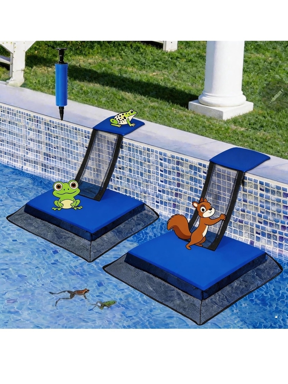 2-Piece Swimming Pool Wildlife Rescue Device,Pool Safety Animal Escape Ramp